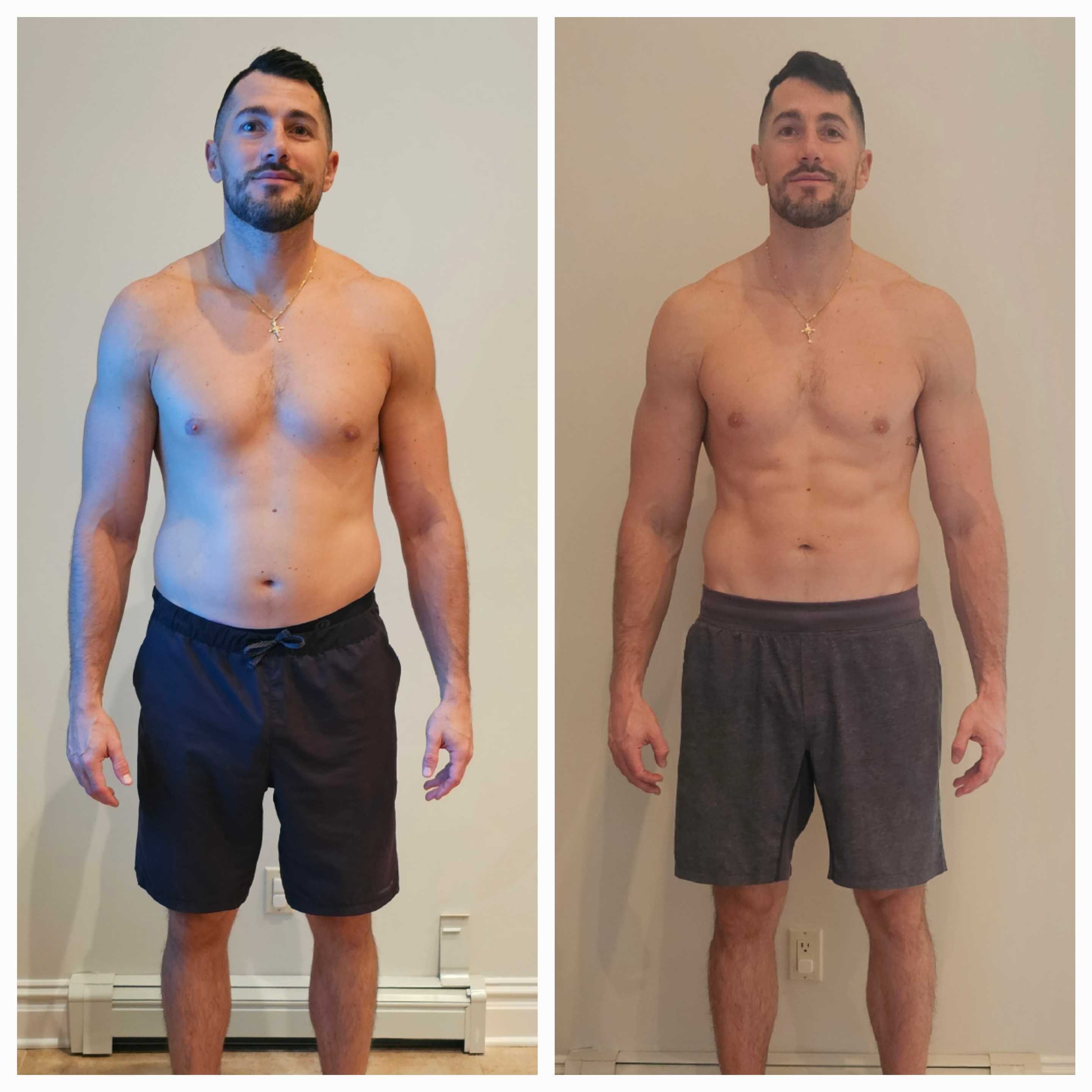 Thinnr program before and after result 1